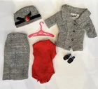 Vintage Barbie Mattel #954 CAREER GIRL Skirt Jacket Bodysuit Hat Shoes