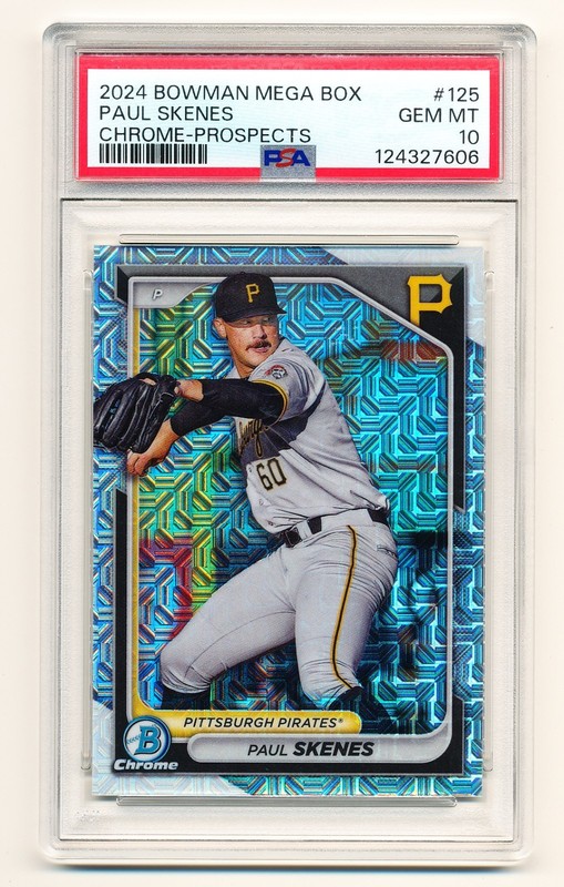2024 Bowman Mega Box #125 - Paul Skenes - Chrome Prospects - GEM MINT PSA 10