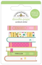 Doodlebug Doodle-Pops 3D Stickers-Book Club, Hello Again - 6 Pack