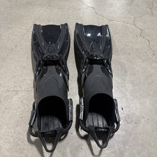 Black TUSA HyFlex Switch Dive Fins Open Heel Scuba Snorkel Fins -Size L/XL