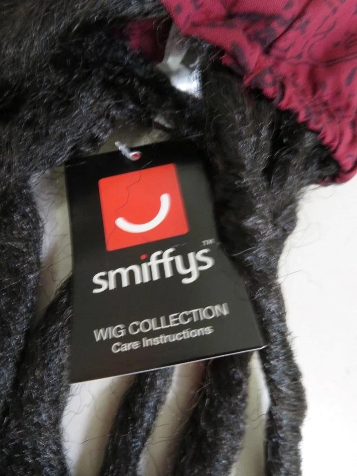 Smiffys Pirata Bandana con Trenzas Disfraz de Halloween Pirata Pelo Marrón Bufanda Foto 3 de 4