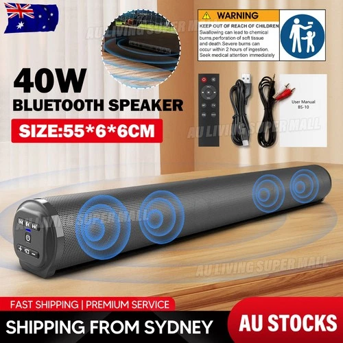 Wireless Bluetooth 5.0 Sound Bar Soundbar Speaker Home TV Computers LED Theater