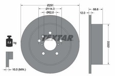 2x TEXTAR PRO Disque de frein Arrière pour TOYOTA Avensis Verso (M2) 291mm