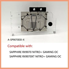 Granzon GPU Water Block Use For SAPPHIRE RX9070XT NITRO+ GAMING OC A-SP9070DD-X