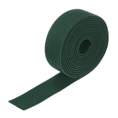 Dark Green Knit Elastic Band Sewing 1 Inch 2 Yards Spool Waistband Ribbon