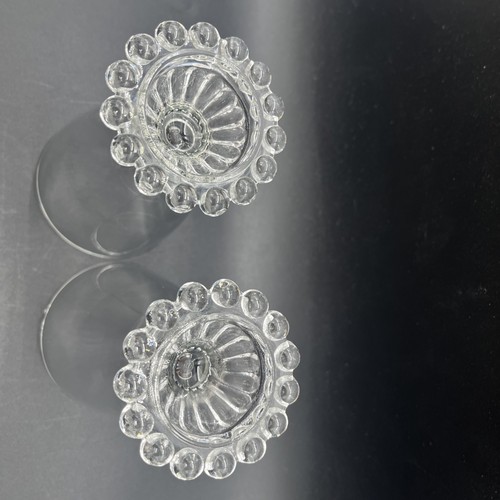 Vintage Anchor Hocking Boopie Water Goblet Glasses 5.5” Bubble Footed Set Of 2 - Picture 7 of 17