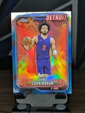 2024-25 Topps Chrome Cade Cunningham Blue Basketball Refractor PISTONS