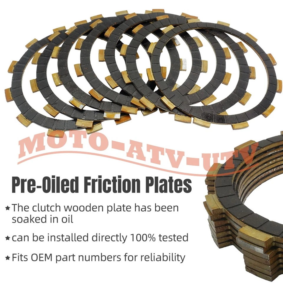 Clutch Plates Kit & Spring Cover Gasket for Suzuki Marauder 800 VZ800 1997-2004 - Image 3 of 4