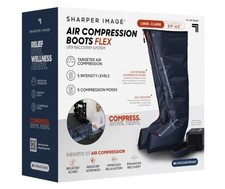 Sharper Image Air Compression Boots Flex Leg Recovery System Large/X-Large Blue
