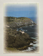 Stern Rocky Coastlines and Pounding Surf on Maine Islands Postcard Posted 2002