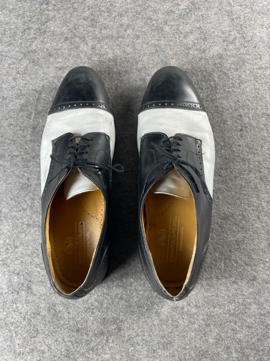 VINTAGE JOHNSTON & MURPHY ARISTOCRAFT 2 TONE Cap Toe LEATHER