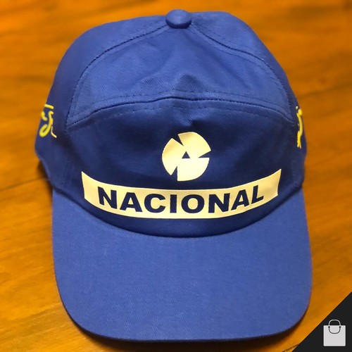 AYRTON Senna Cap ufficiale NACIONAL FORMULA 1 F1 Misura Adulto Cappello Blu  RACE REPLICA | eBay