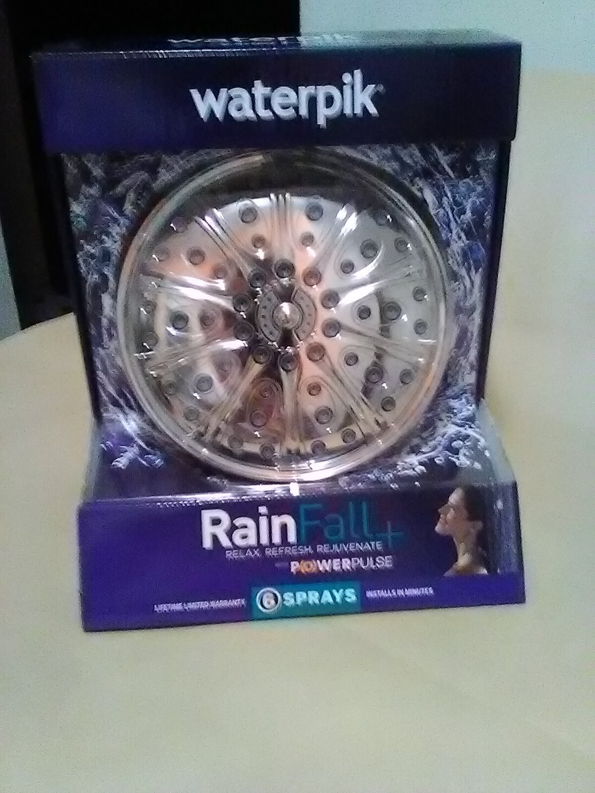 Waterpik XMT633E RainFall+ Rain Shower Head With PowerPulse Massage eBay