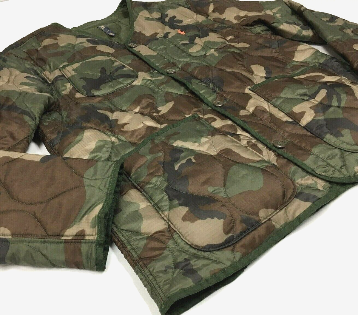Polo Ralph Lauren Military US Army Camo Reversible Quilted