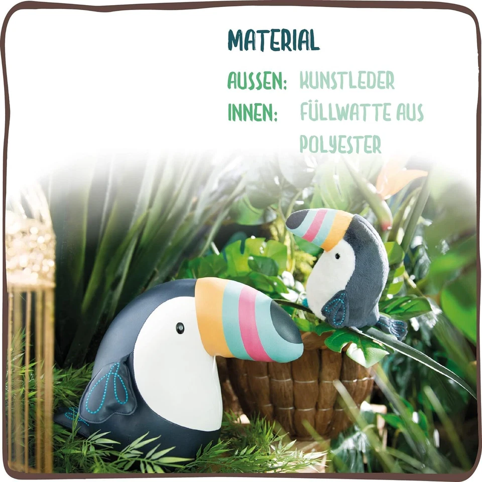 NICI 45167 Kuscheltier - Tukan (25cm, Kunstleder) Schmusetier Vogel bunt Kinder - Bild 3 von 4
