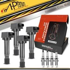 A-Premium 4x Ignition Coil & IRIDIUM Spark Plug Kits for Honda 2006-2011 Civic