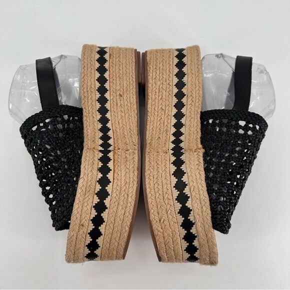 Tory Burch Dandy Chunky Platform Woven Espadrilles Sandals Size 11 thumbnail 3