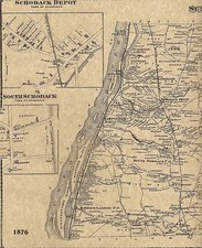 Schodack Castleton on Hudson Berlin NY 1876 Maps with Homeowners Names Shown