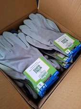Box Of 36 Pairs Large Size Textured Gardening Gloves Breathable  3 Colors