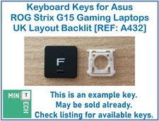 Keyboard Replacement Keys for ASUS ROG Strix G15 Gaming Laptop UK Layout Backlit