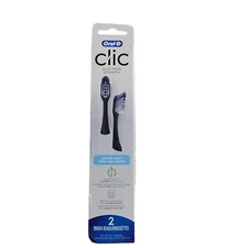 Oral-B Clic Toothbrush Ultimate Clean Replacement Brush Heads White 2 Count NWT
