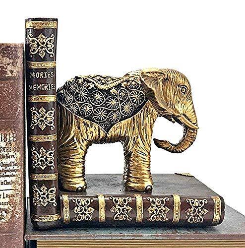 Bellaa 20898 Decorative Bookend Elephant Statues Book Ends