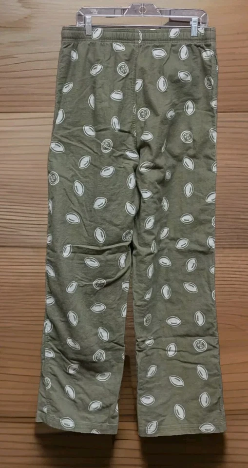Pijama de franela verde oliva Life Is Good pantalones de salón estampado de fútbol para hombre talla L Foto 2 de 4