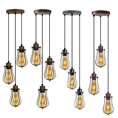 LEDSone Decken Leuchten Vintage Industrial Pendelleuchte Hänge Retro Lampe