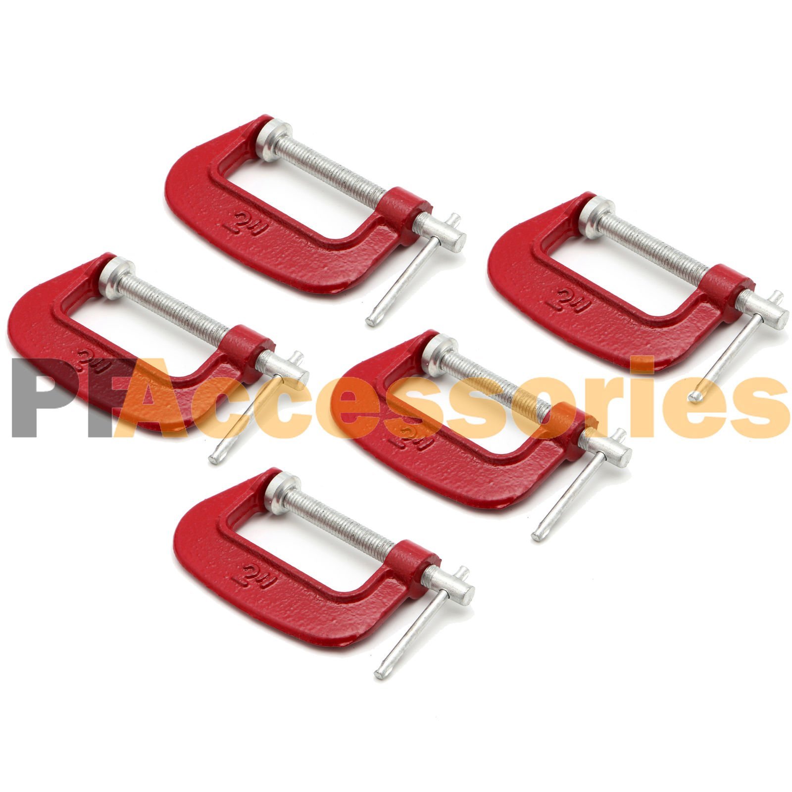 5 Pcs 2" Heavy Duty C Clamp Mini Vise Metal Woodwork Carpenter Handyman