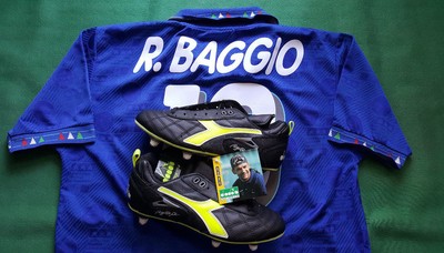 baggio DIADORA italia maglia+scarpini jersey USA 1994 World Cup no match  worn | eBay