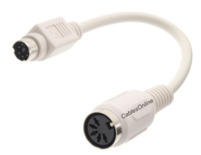 6 DIN5 Male to Mini-DIN6 Female AT to PS/2 Keyboard Adapter Cable