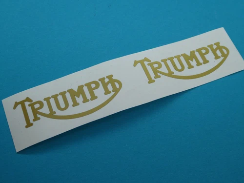 Triumph GB Lettering Sticker Tank Decal 22mm x 59mm Small Gold Pack of 2