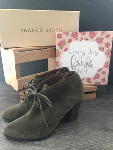 franco sarto green suede boots