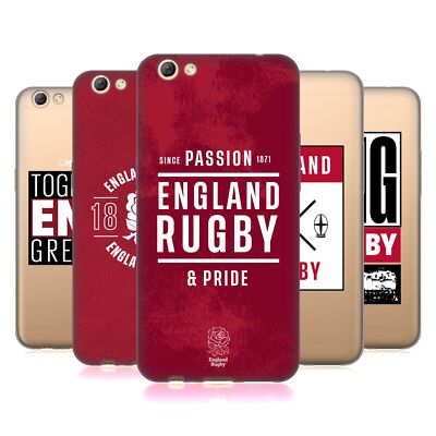 OFFIZIELLE ENGLAND RUGBY UNION ROTE ROSE SOFT GEL HANDYHÜLLE FÜR OPPO HANDYS