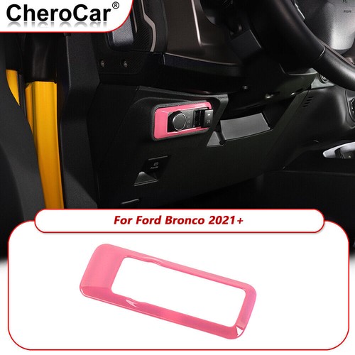 Pink Interior Handles Gear Panel Dash Decor Cover Trim Kit For 2021+ Ford Bronco - Bild 7 von 13