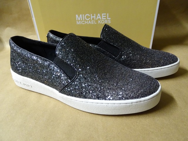 michael kors keaton glitter slip on