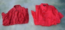 Vintage Dellini Men's Sequin Long Sleeve Shirt Size XL__MADE IN USA.