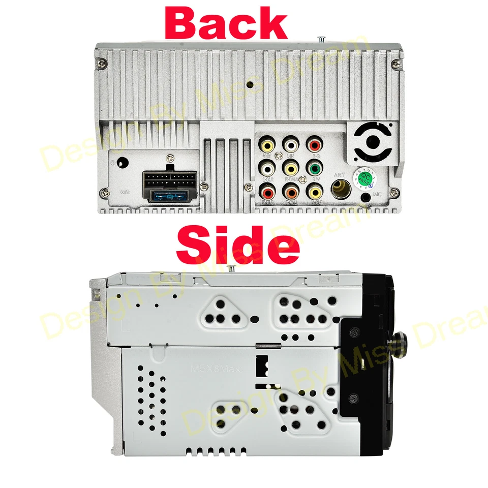 6.2"inch 2 DIN Car CD DVD Player Bluetooth Stereo Radio HD MirrorLink-GPS+Camera - Image 3 of 4