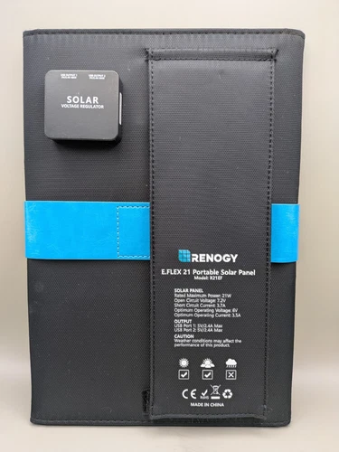 Renogy E.FLEX 21 Watt Foldable Portable Solar Panel w/Kickstand, Black (Used)