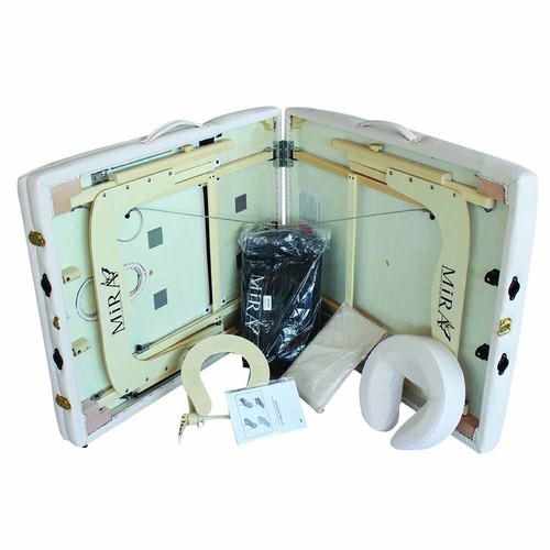 LETTINO DA MASSAGGIO LEGNO LETTINI PER MASSAGGI 3 ZONE PORTATILE 185X77CM MEMORY - Foto 4 di 9