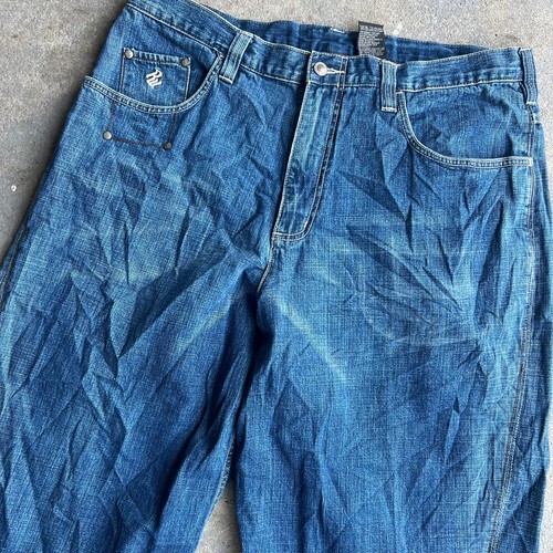 Vintage Y2K baggy rocawear blue denim jeans pants - Picture 4 of 6
