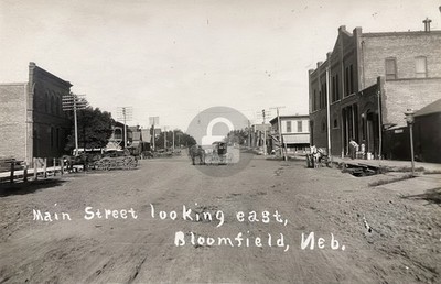 Bloomfield NE Nebraska Main Street Scene c1910 RPPC Photo Postcard COPY