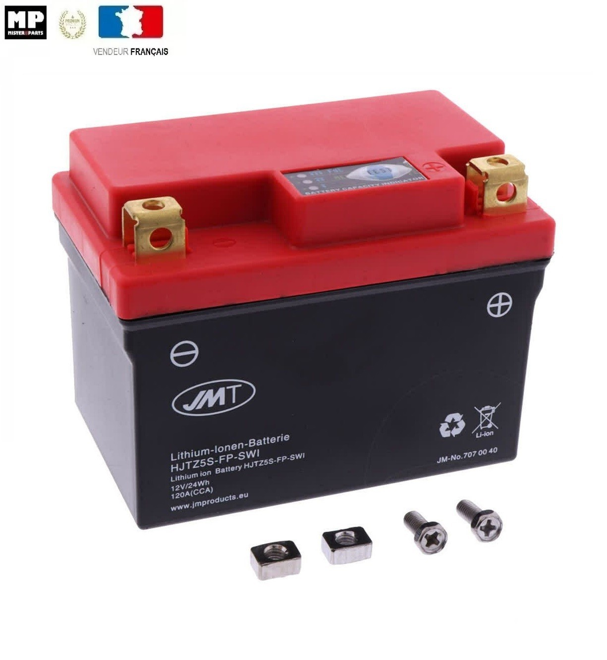 Batterie Lithium JMT HJTZ10S haute performance 12V 4Ah CCA 240A