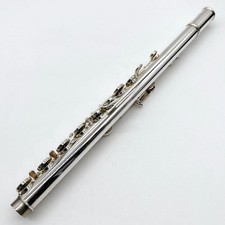 Pearl PF-525 Flute Silver Lip Plate E-Mechanism Used With Hard Case Soft Case