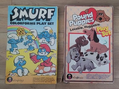 Vintage Smurfs Pound Puppies Colorforms