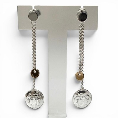 Great HERMES Pierce Exlibris PM Silver AG925 Women