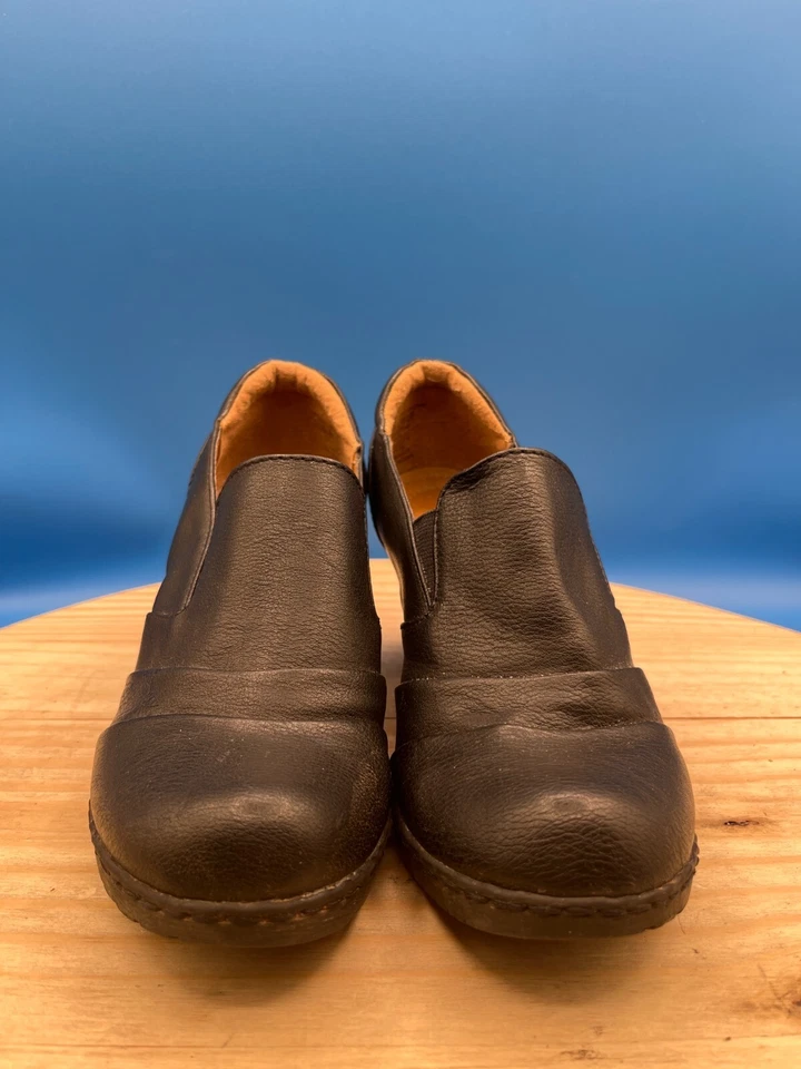 Zapatos de salón Basic Editions para mujer 6M/EU37.5 cuero negro tacones cubanos sin cordones Foto 2 de 4