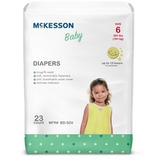 McKesson Baby Baby Diaper Size 6 Over 35 lbs. BD-SZ6 92 Ct