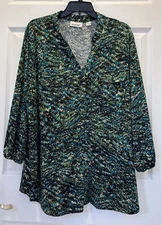 Avenue women’s blouse size 22/24 multicolor 3/4 sleeve