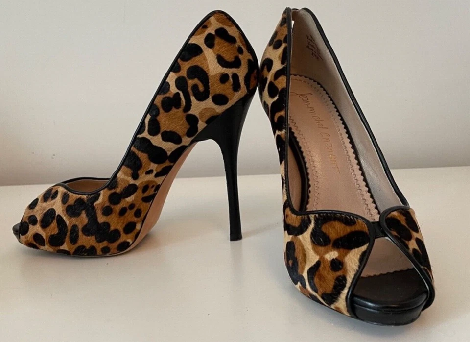 Jean-Michel Cazabat 37.5 OPAL Pelo de Poni Punta abierta Plataforma Bomba Leopardo En Caja  Foto 3 de 4